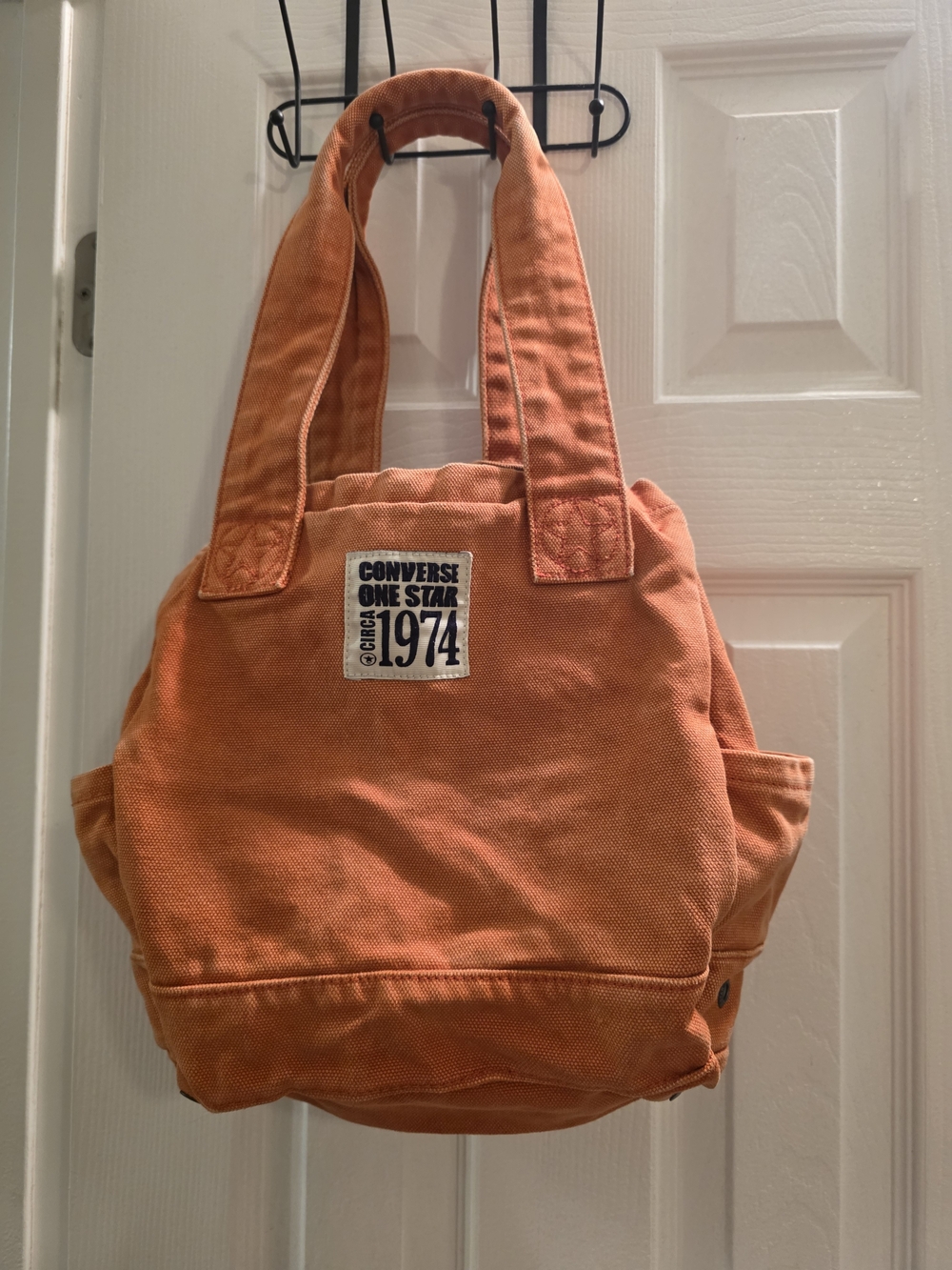 Converse Orange Canvas Tote Messenger Bag